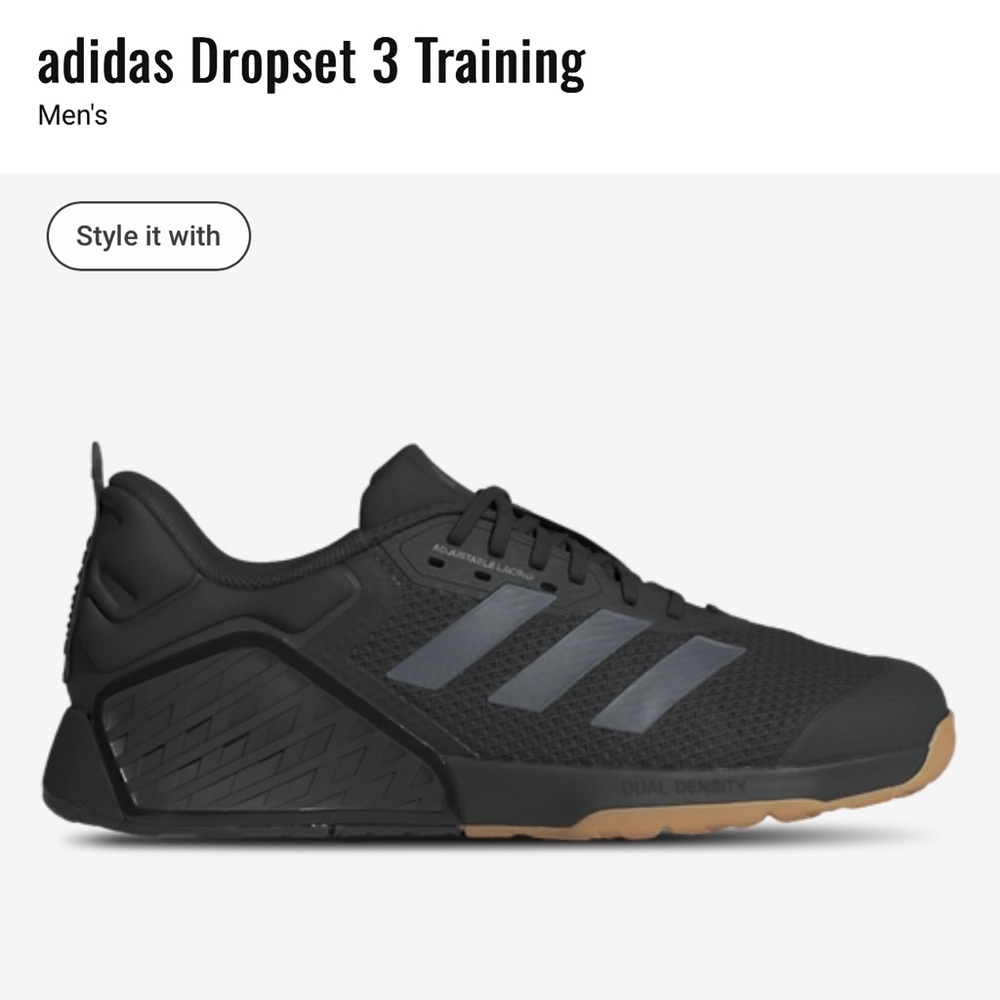 Adidas Black Training Shoes with Brown Sole